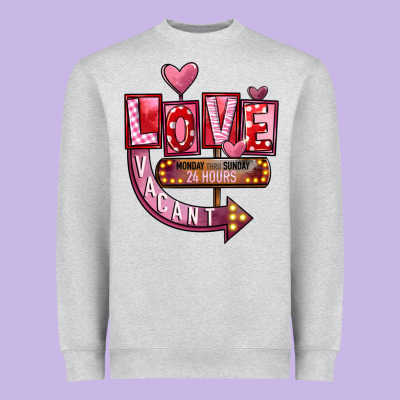 Valentines Day Love Vacant Heavyweight Sweatshirt Designed By Fadigitalartstudio