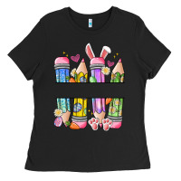 Black easter teacher pencils Ladies Tee - Artiststas