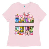 Bubblegum Pink easter teacher pencils Ladies Tee - Artiststas