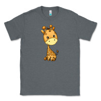 Charcoal Heather giraffe Classic Tee - texasbilliewilder