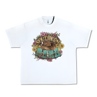 White Southern Nana western flowers Urban Heavy Tee - HowdyJamesFarm