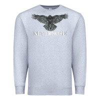 Heather Grey Hot Trend Raven Nevermore Poetry Halloween Edgar Allan Poe Premium Sweatshirt - lanVoArt