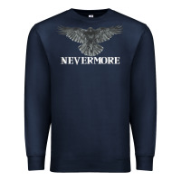 Navy Hot Trend Raven Nevermore Poetry Halloween Edgar Allan Poe Premium Sweatshirt - lanVoArt
