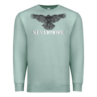 Seafoam Hot Trend Raven Nevermore Poetry Halloween Edgar Allan Poe Premium Sweatshirt - lanVoArt