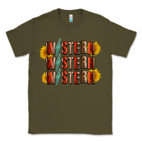 Army Green western sunflower Classic Tee - RacoonDesign