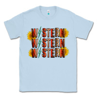Dusty Blue western sunflower Classic Tee - RacoonDesign