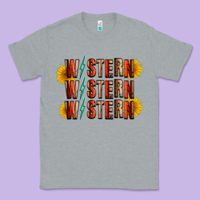 Western Sunflower Classic Tee Designed By Racoondesign
