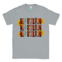 Heather Grey western sunflower Classic Tee - RacoonDesign