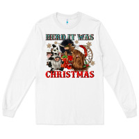 White herd it was christmas Long Sleeve Tee - CowGirlArtShop