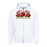 White Jesus The Reason For The Season Zipper Hoodie - CowhideDigitalArt