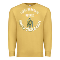 Antique Gold first sergeant 1sg retired army military retirement gifts long sleeve Premium Sweatshirt - lanVoArt