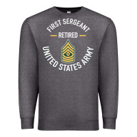 Charcoal Heather first sergeant 1sg retired army military retirement gifts long sleeve Premium Sweatshirt - lanVoArt