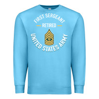 Ocean Blue first sergeant 1sg retired army military retirement gifts long sleeve Premium Sweatshirt - lanVoArt