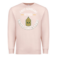 Pale Pink first sergeant 1sg retired army military retirement gifts long sleeve Premium Sweatshirt - lanVoArt