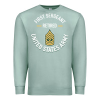 Seafoam first sergeant 1sg retired army military retirement gifts long sleeve Premium Sweatshirt - lanVoArt