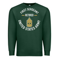 Sports Green first sergeant 1sg retired army military retirement gifts long sleeve Premium Sweatshirt - lanVoArt
