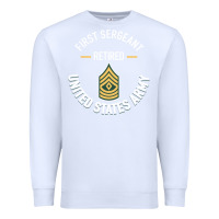 White first sergeant 1sg retired army military retirement gifts long sleeve Premium Sweatshirt - lanVoArt