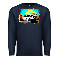 Navy Lam borghini Aventador SVJ gift Premium Sweatshirt - lanVoArt