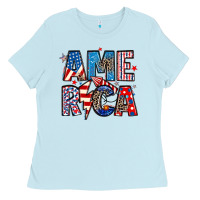 Baby Blue america 4th of july Ladies Tee - Artiststas