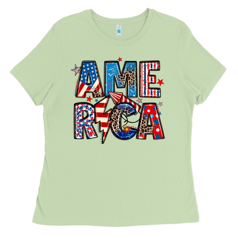 America 4th Of July Ladies Tee by Artiststas | Teevron