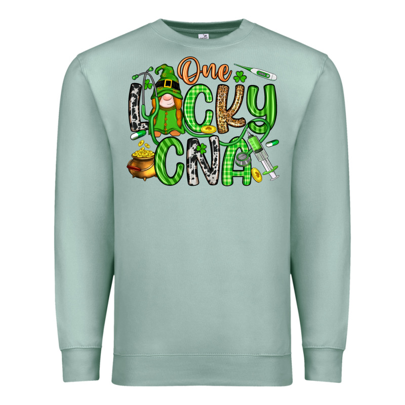 One Lucky Cna Premium Sweatshirt by Artiststas | Teevron
