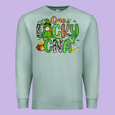 One Lucky Cna Premium Sweatshirt Designed By Artiststas