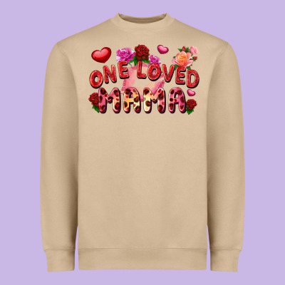One Loved Mama Heavyweight Sweatshirt Designed By Fadigitalartstudio
