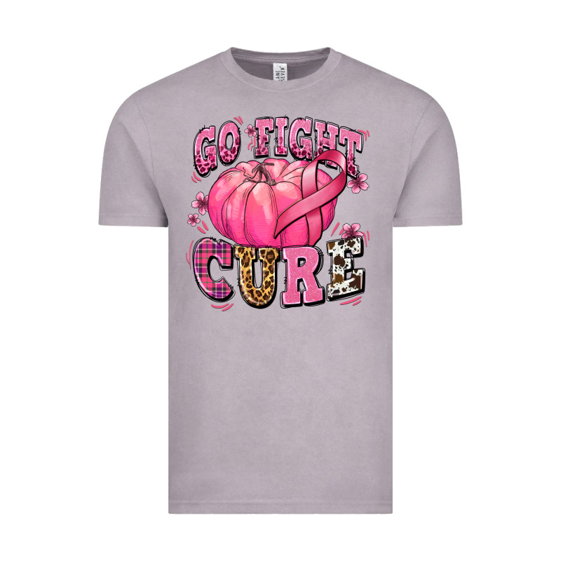 Go Fight Cure Pumpkin Vintage Tee by texasbilliewilder | Teevron