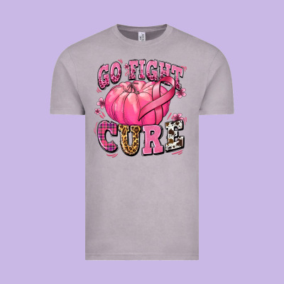 Go Fight Cure Pumpkin Vintage Tee Designed By Texasbilliewilder