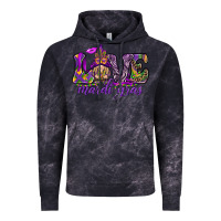 Cloud Black Love Mardi Gras with gnome Vintage Hoodie - HowdyJamesFarm