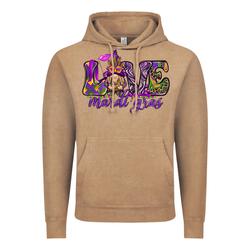 Love Mardi Gras With Gnome Vintage Hoodie by HowdyJamesFarm | Teevron