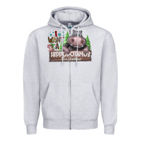 Heather Grey IWant Hippopota maps For Christmas Zipper Hoodie - CowhideDigitalArt
