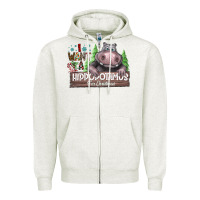 Oatmeal Heather IWant Hippopota maps For Christmas Zipper Hoodie - CowhideDigitalArt