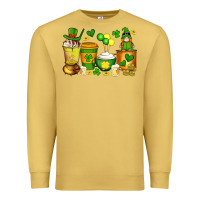 Antique Gold st patrick's day coffee cups with gnome Premium Sweatshirt - Artiststas