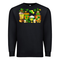 Black st patrick's day coffee cups with gnome Premium Sweatshirt - Artiststas