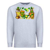 Heather Grey st patrick's day coffee cups with gnome Premium Sweatshirt - Artiststas