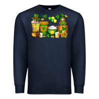 Navy st patrick's day coffee cups with gnome Premium Sweatshirt - Artiststas