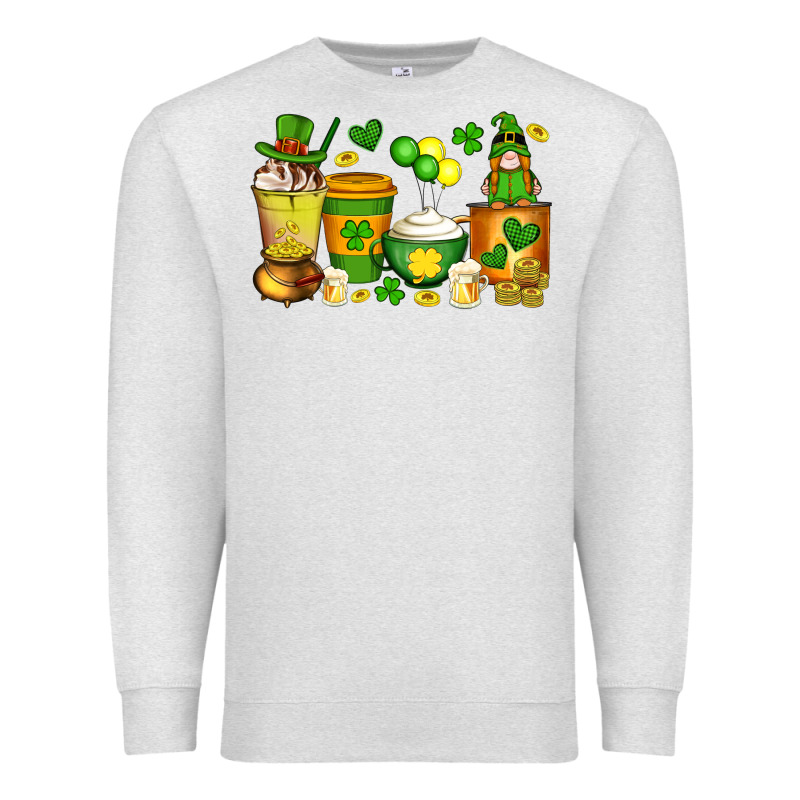 St Patrick's Day Coffee Cups With Gnome Premium Sweatshirt by Artiststas | Teevron
