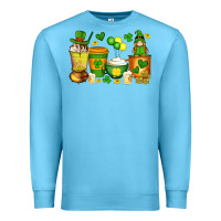 Ocean Blue st patrick's day coffee cups with gnome Premium Sweatshirt - Artiststas
