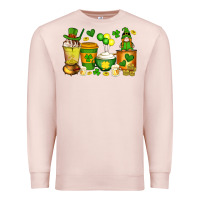 Pale Pink st patrick's day coffee cups with gnome Premium Sweatshirt - Artiststas