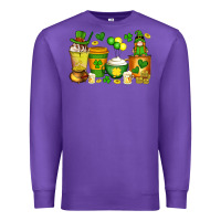 Purple st patrick's day coffee cups with gnome Premium Sweatshirt - Artiststas