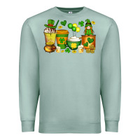 Seafoam st patrick's day coffee cups with gnome Premium Sweatshirt - Artiststas