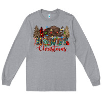 Heather Grey howdy christmas Long Sleeve Tee - CowGirlArtShop