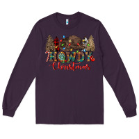 Plum howdy christmas Long Sleeve Tee - CowGirlArtShop