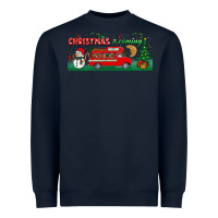 Navy christmas is coming Heavyweight Sweatshirt - BundleAndBundleShop