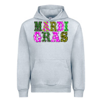 Heather Grey mardi gras Urban Hoodie - BarkalooDesign