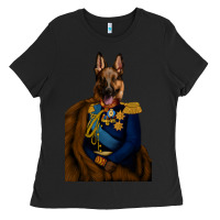 Black Pet Portraits, Custom Pet Portraits, Renaissance Pet Portraits, Custom Ladies Tee - RanaPortraitStore