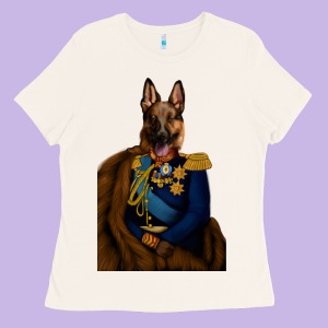 Pet Portraits, Custom Pet Portraits, Renaissance Pet Portraits, Custom Ladies Tee Designed By Ranaportraitstore