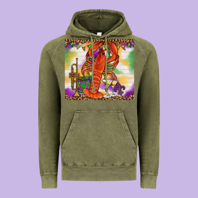 Mardi Gras Crawfish Tumbler Vintage Hoodie Designed By Howdyjamesfarm
