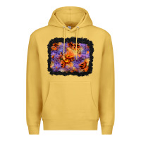 Antique Gold halloween pumpkin and leopard background Premium Hoodie - BundleAndBundleShop